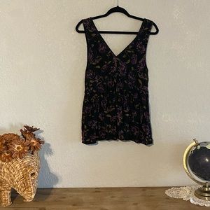 American eagle floral tank top size medium